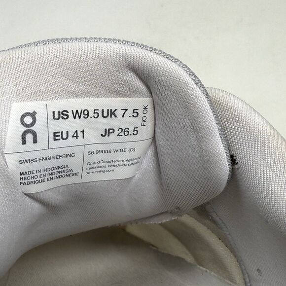 On Cloud Cloudrunner Running Shoes Womens 9.5 White Mesh Lightweight Sneakers - Picture 13 of 16